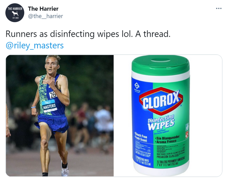 Runners as disinfectant wipes