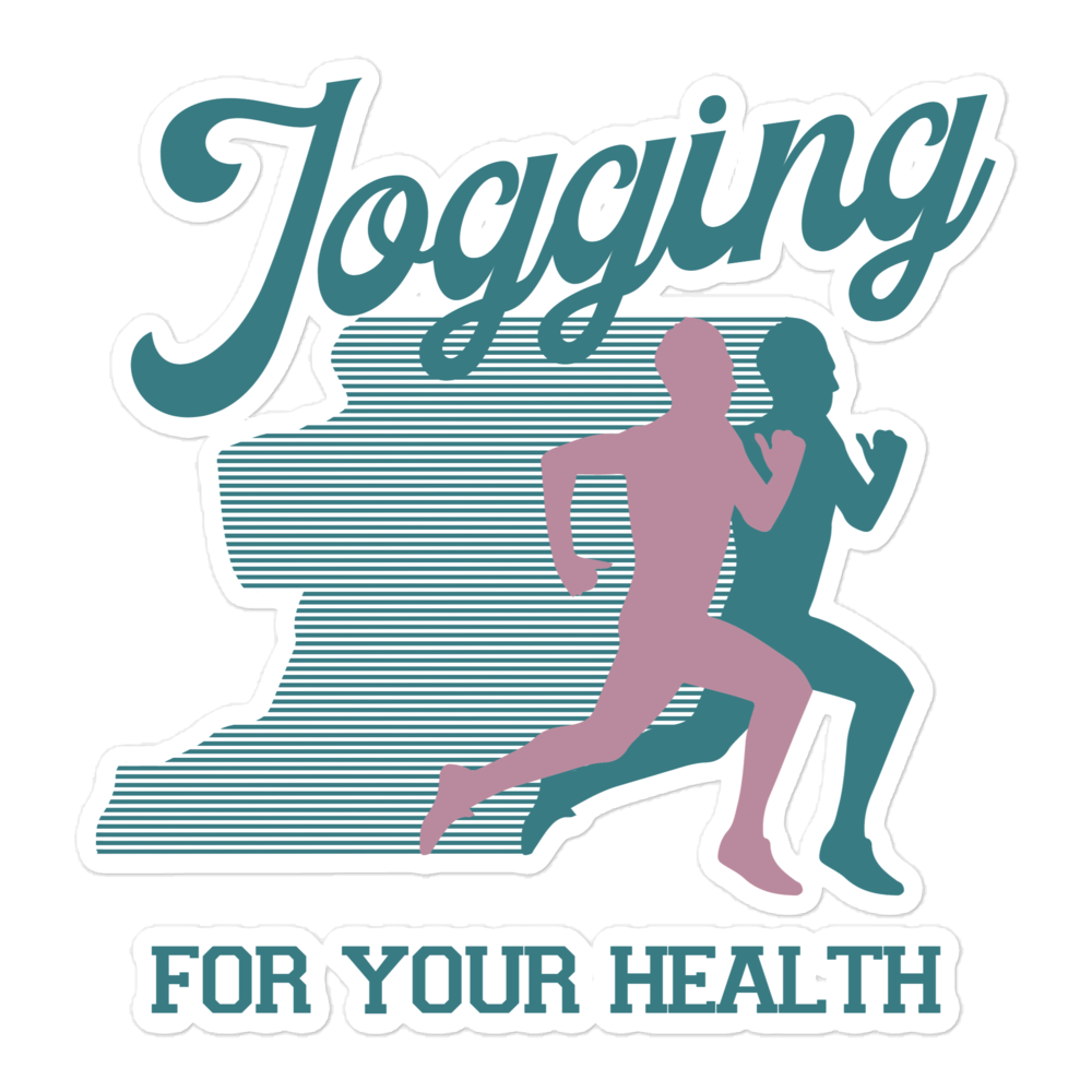 Jogging: For Your Health Sticker
